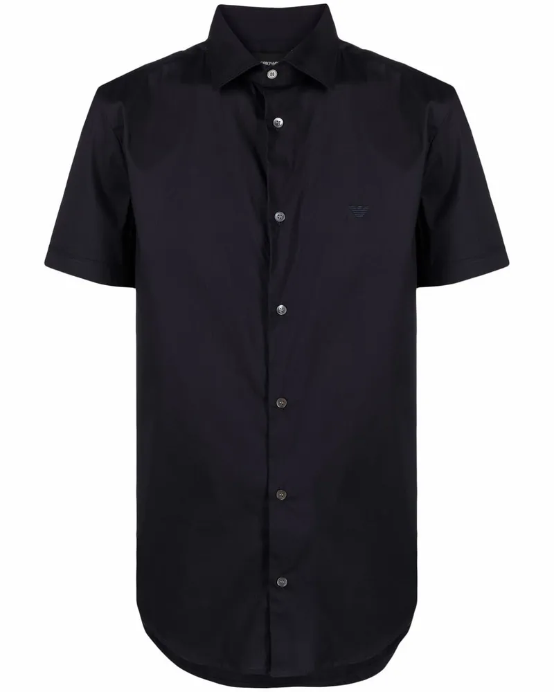 Emporio Armani Baumwollhemd Blue