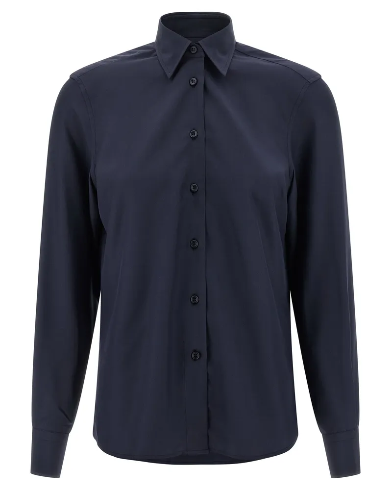 Brioni Seidenhemd Blue