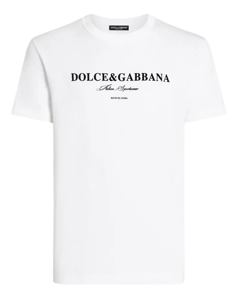 Dolce & Gabbana Logo Baumwoll -T -Shirt White