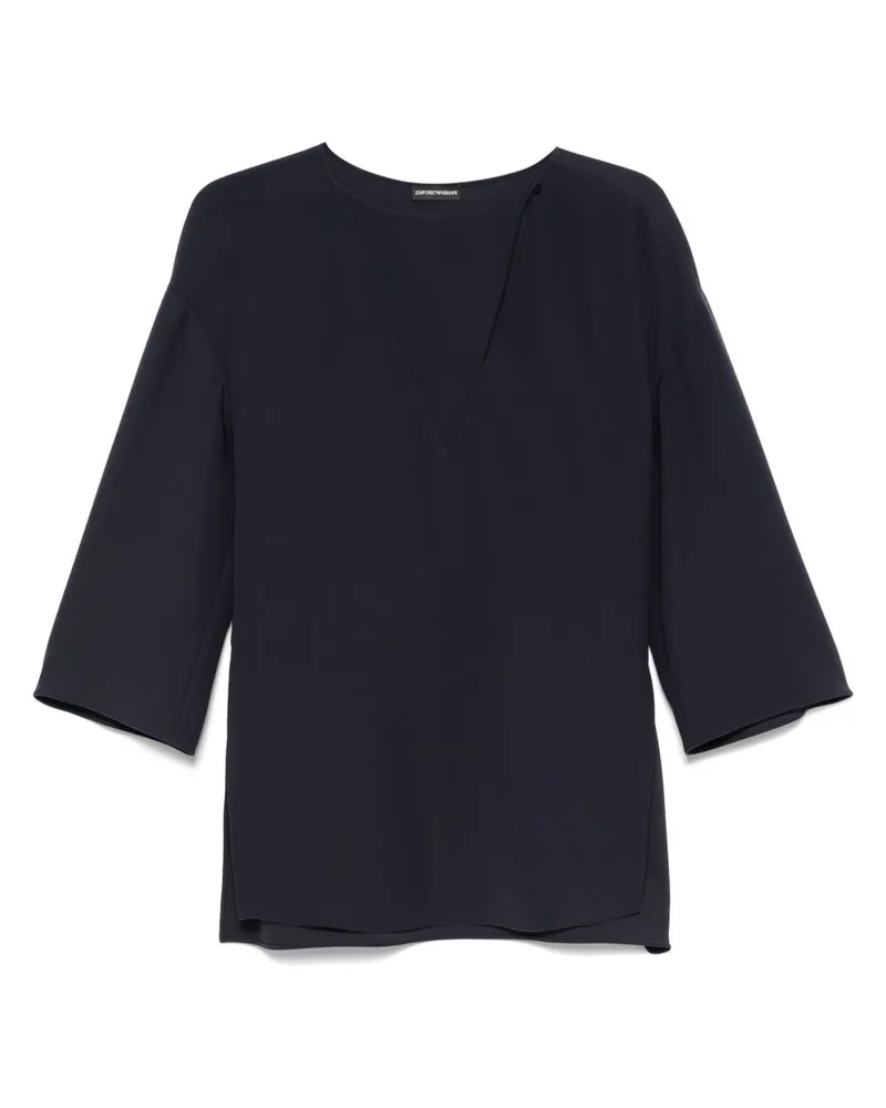 Emporio Armani Cady Bluse Blue