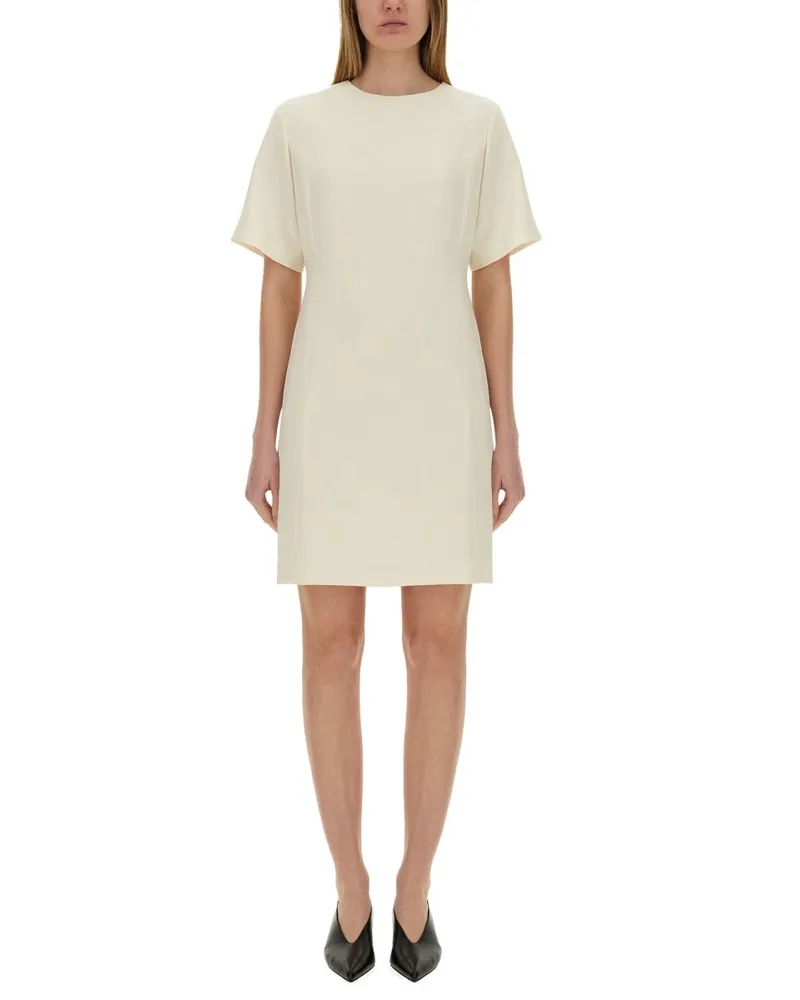 Theory Theorie "kastenförmiges" kurzes Kleid Ivory