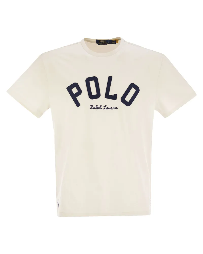 Ralph Lauren Jersey T -Shirt mit klassischem Fit -Logo Cream