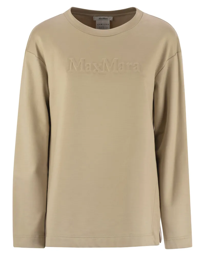 Max Mara Berma Seiden- und Baumwoll -Sweatshirt Caramel