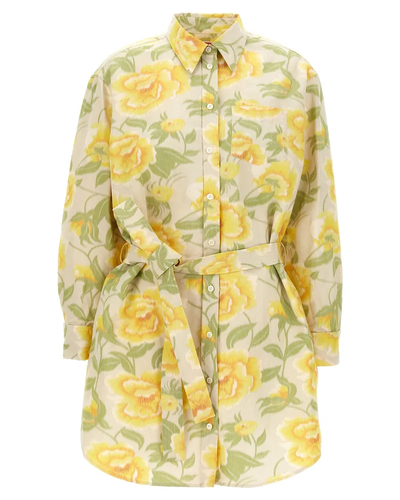 Kenzo Peonies Kimono Sleeve' Kleid Multicolor