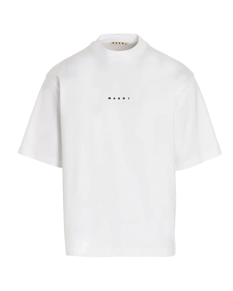 Marni Logo gedruckt T -Shirt White