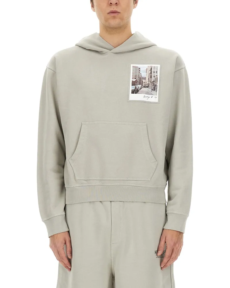 Helmut Lang Postkarte" Hoodie Grey