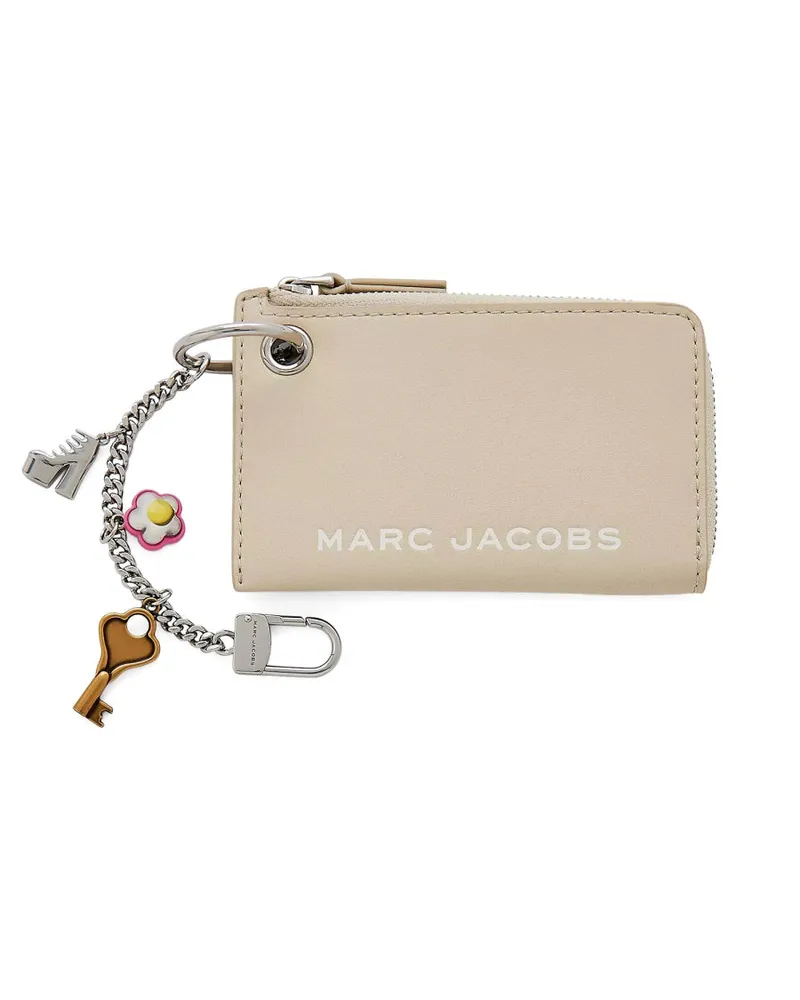 Marc Jacobs Reißverschluss Brieftasche mit Anhänger Ivory