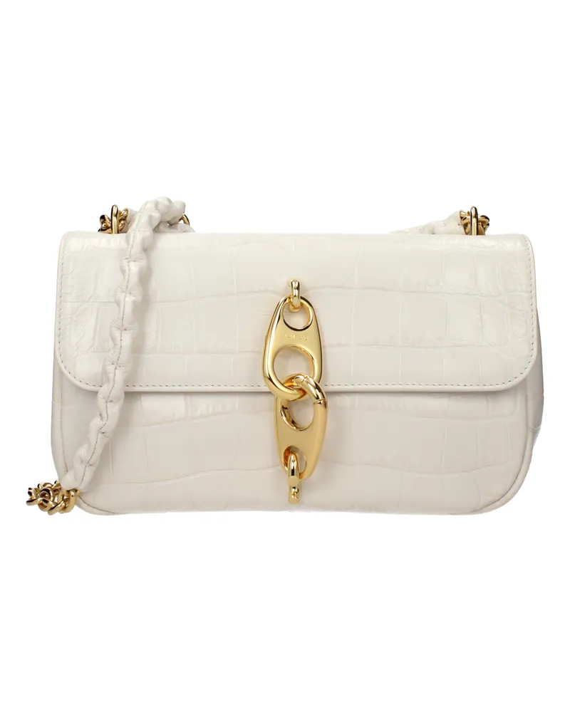 Tom Ford Damens Umhängetaschen aus weißem/kreidefarbenem Leder -