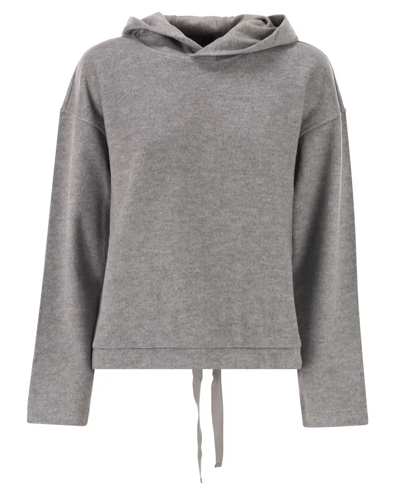 Weekend Max Mara Oscuri Drap Jersey-Sweatshirt Grey