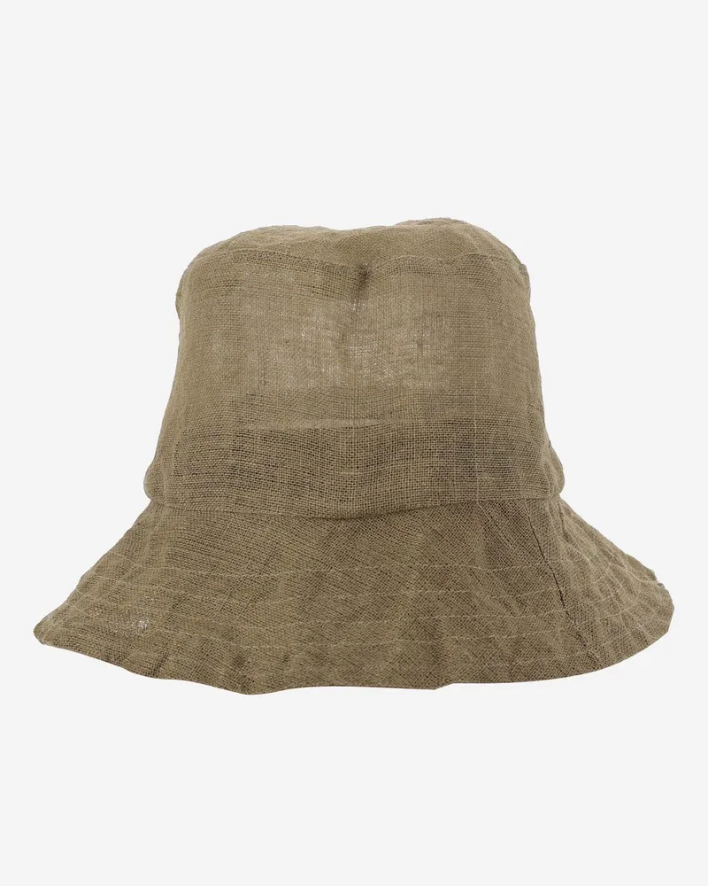 Reinhard Plank Leinenschaufelhut Khaki