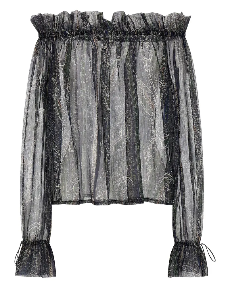 Saint Laurent Lurex-Bluse Multicolor