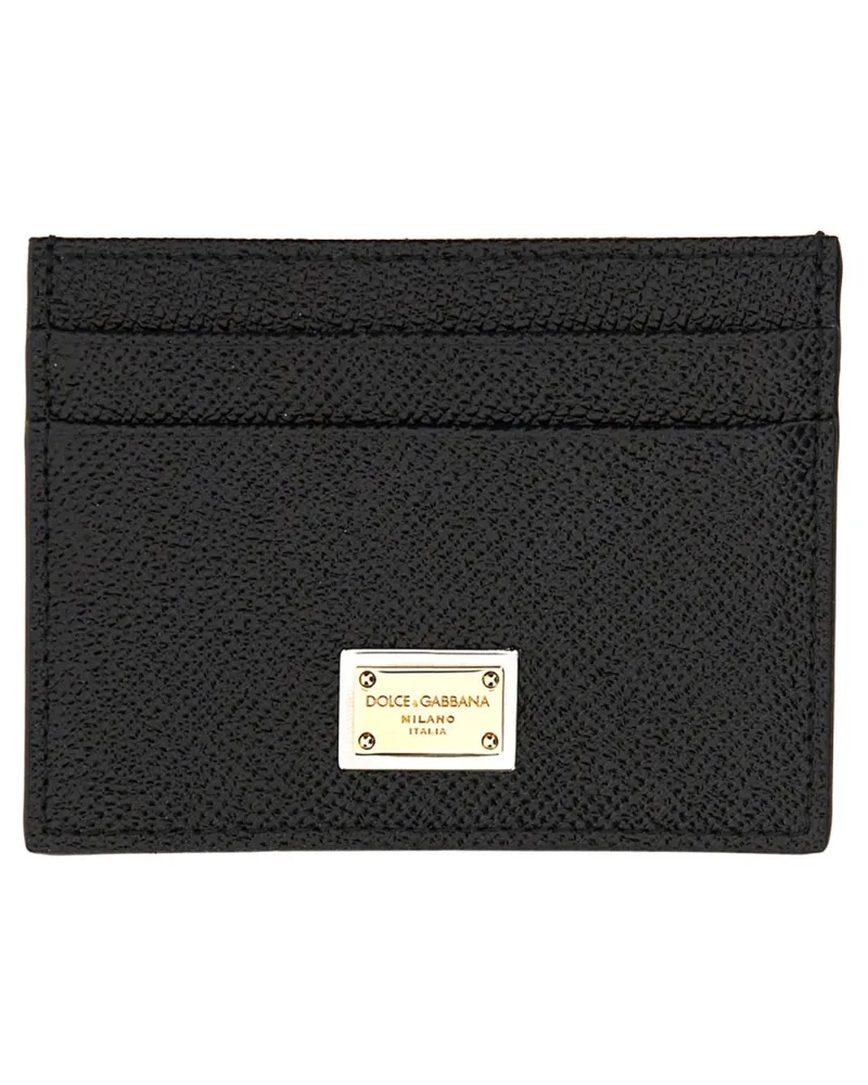 Dolce & Gabbana Lederkartenhalter Black