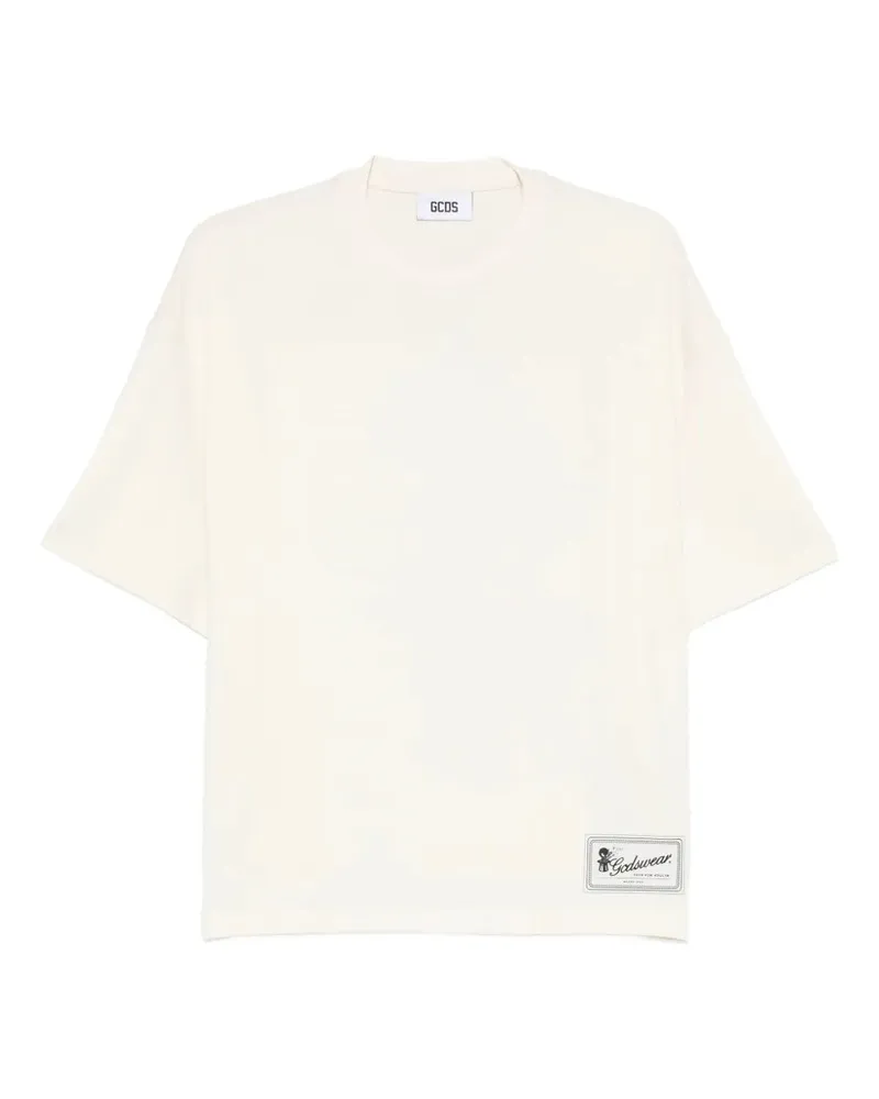GCDS Magic Rough Print T-Shirt Bone