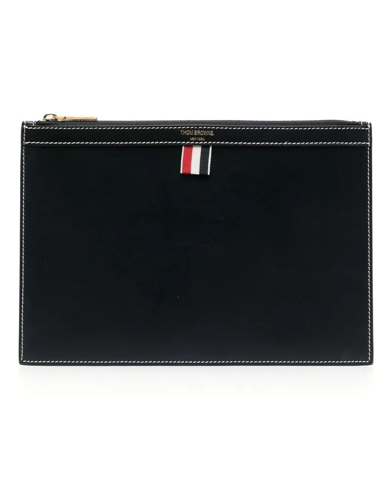Thom Browne Smalle Leder Dokumenthülle Blau