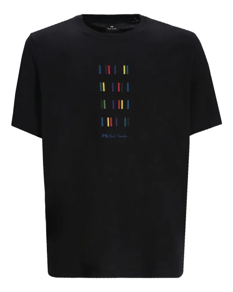 Paul Smith PS von Paul Smith Ps Stripes Baumwoll -T -Shirt Black