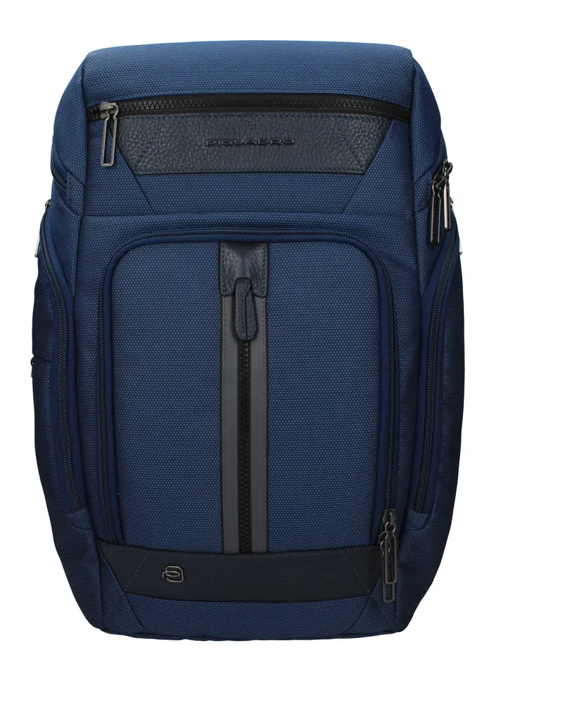 Piquadro Herrens Rucksäcke und Gürteltaschen aus blauem Stoff -