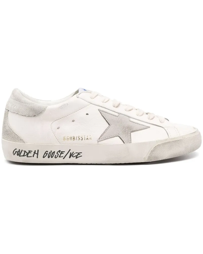Golden Goose Golden Gänse Superstar Leder -Sneaker Grey