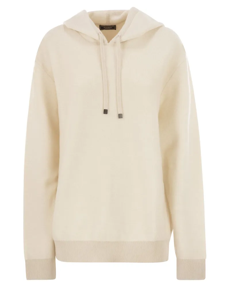 Peserico Pullover aus Wolle und Kaschmir White