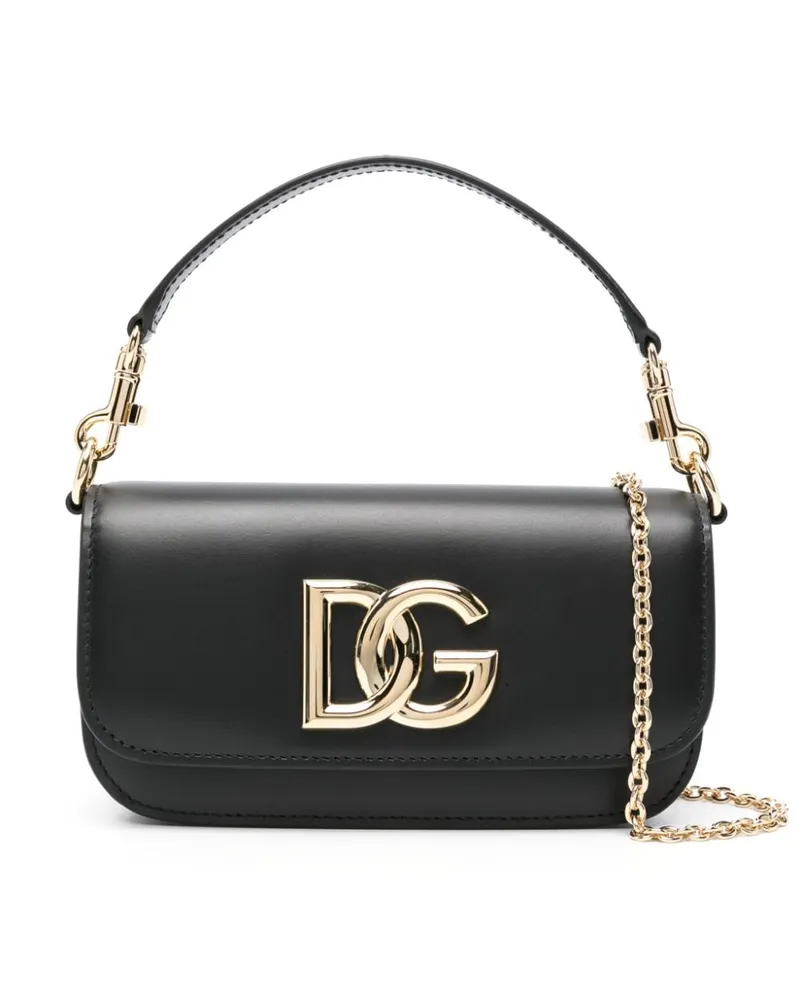 Dolce & Gabbana 3.5 Leder -Crossbody -Tasche Black