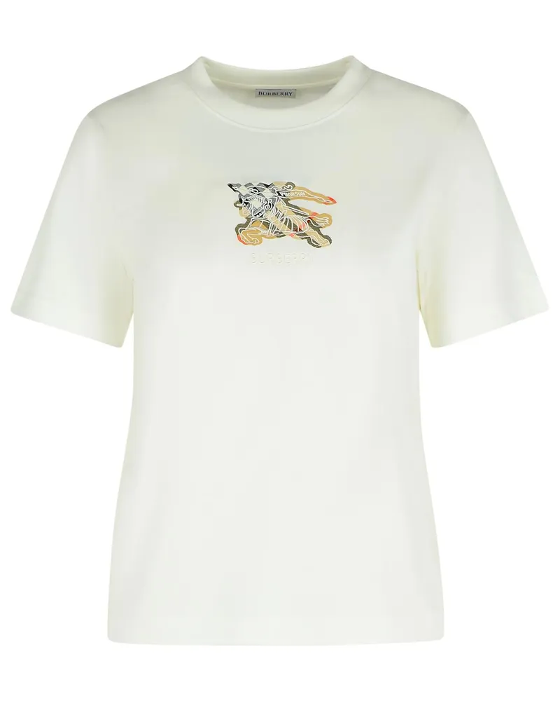 Burberry White Cotton T -Shirt White