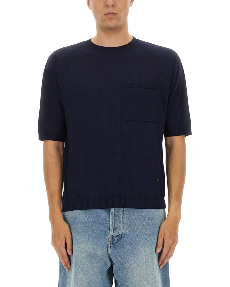 Moschino Wolle und Seidenpullover Blue