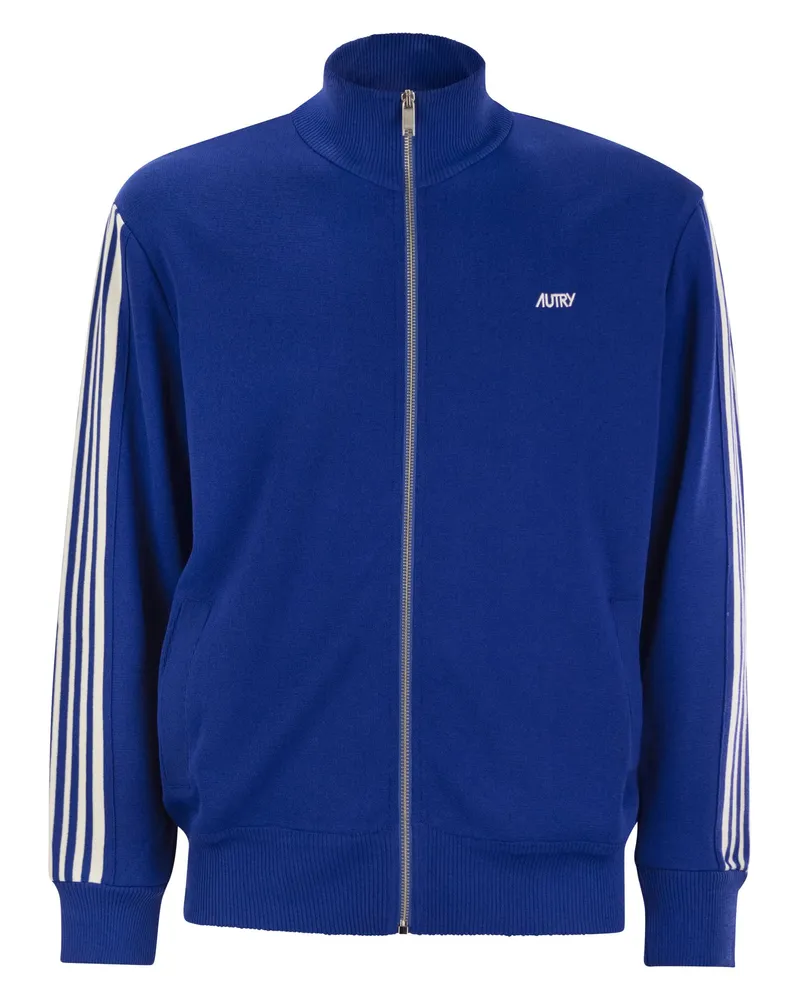 AUTRY Strick -Tennisstil Reißverschluss -Sweatshirt Bluette