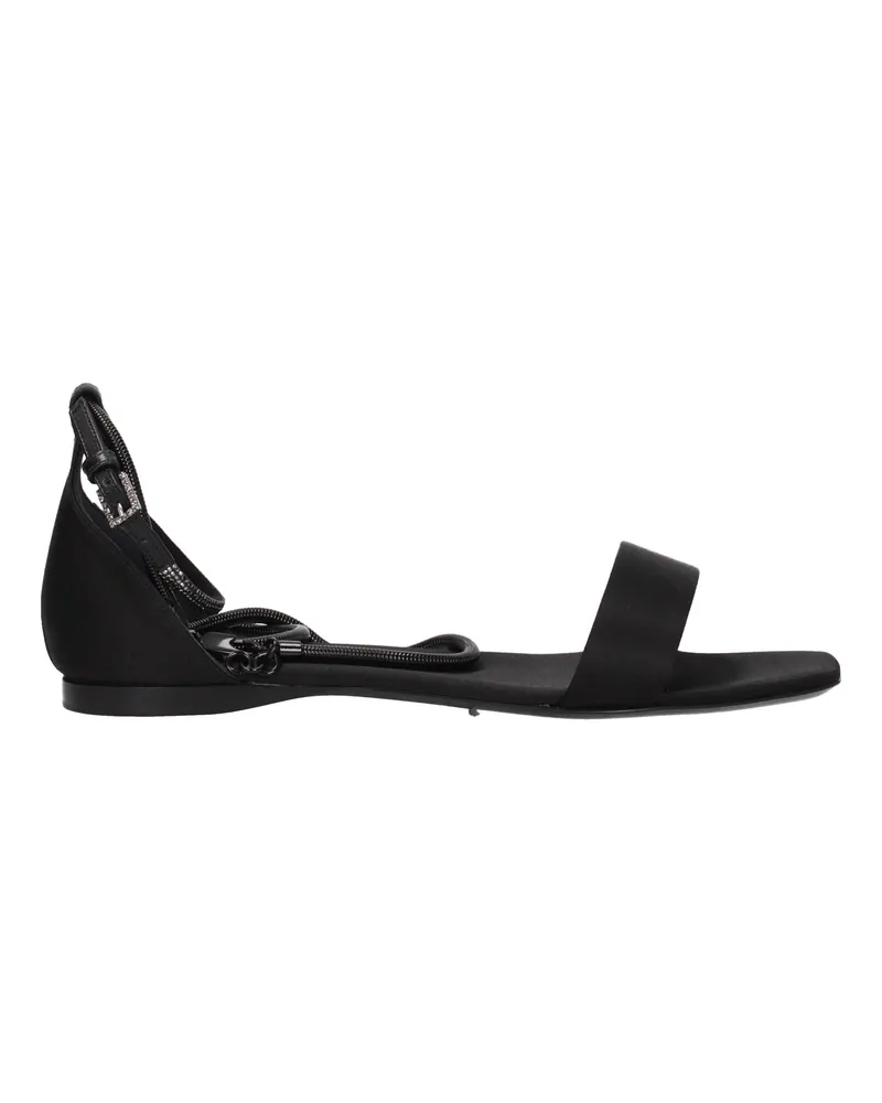 Max Mara Eli Donna Satin Schwarze Sandalen -