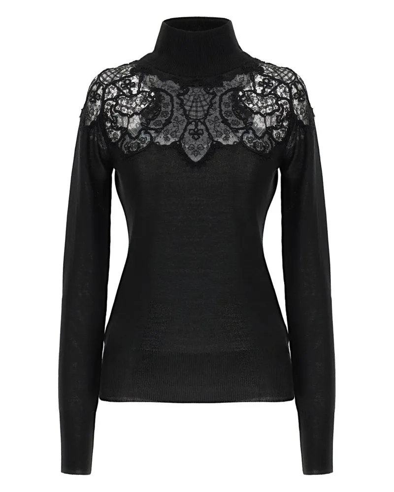 Ermanno Scervino Cashmere Turtle Neck -Pullover Black