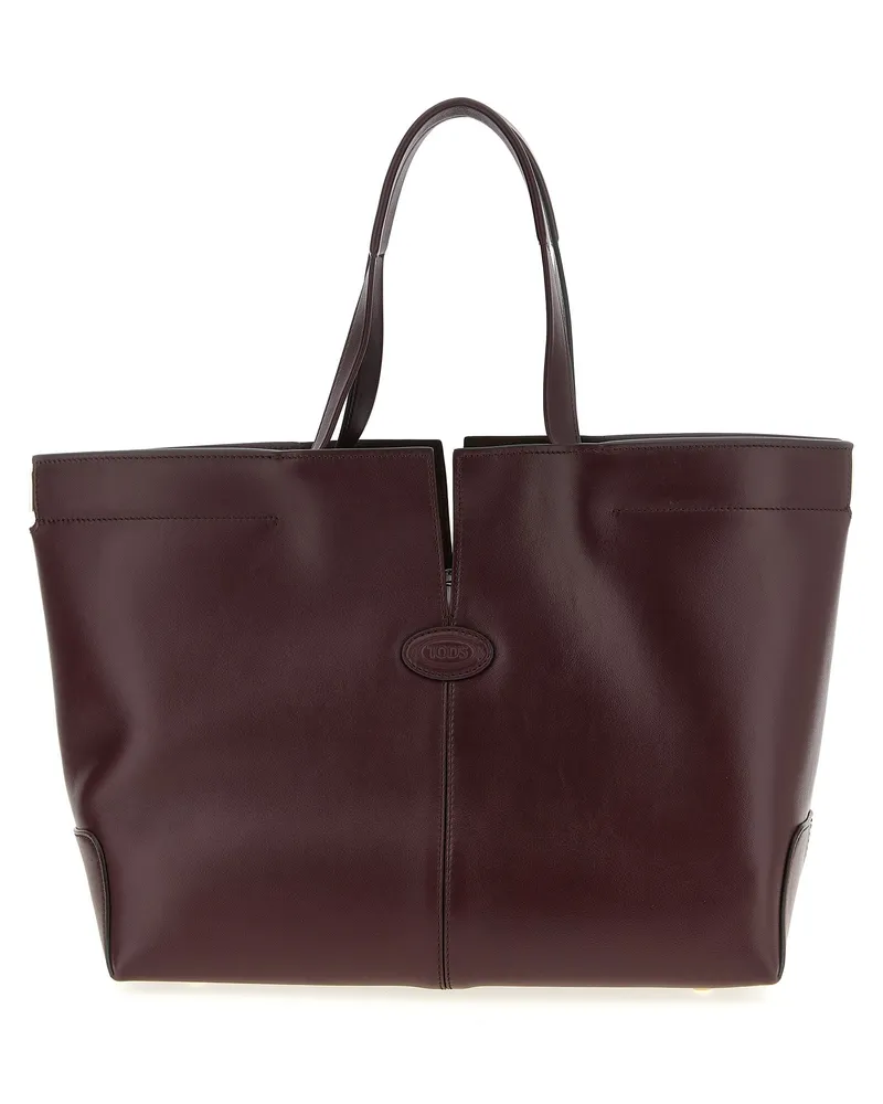 TOD'S Tod 's Mittel kleiner ' Di Bag Folio 'Einkaufstasche Bordeaux