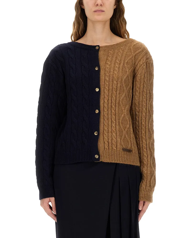 Moschino Zwei -Ton -Alpaka -Mischung Cardigan Multicolour