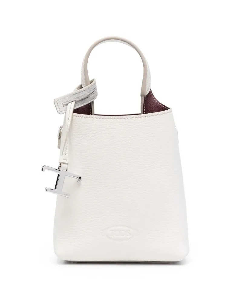TOD'S Tod 's Leder -Mikroschaufelbeutel White