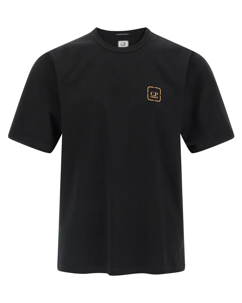 C.P. Company C.P. Firma doppelseitig Druck -T -Shirt Black