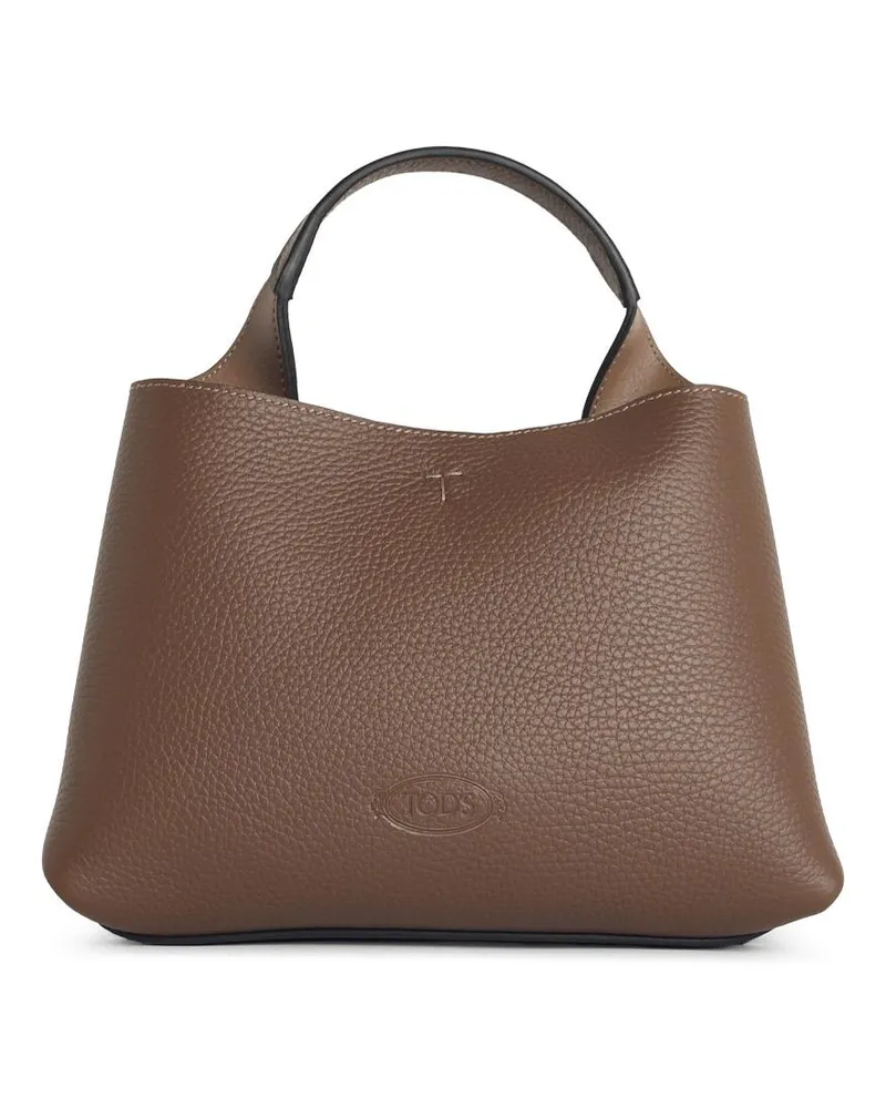 TOD'S Mikrotasche aus braunem Lear Brown