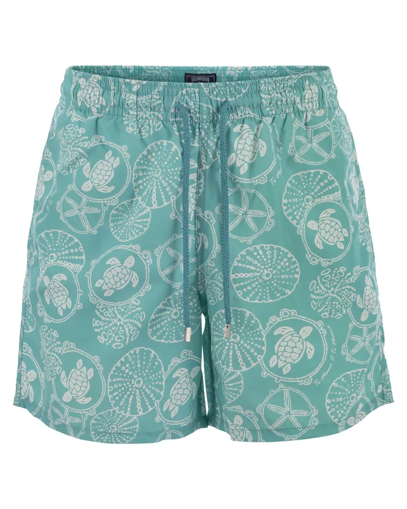 Vilebrequin Moorea gemusterte Strandshorts Light