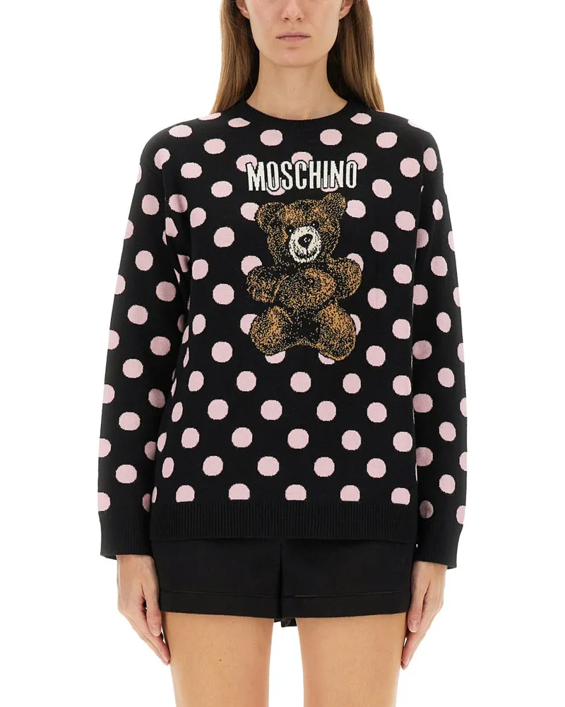 Moschino Teddy Polka Dots" Pullover Black