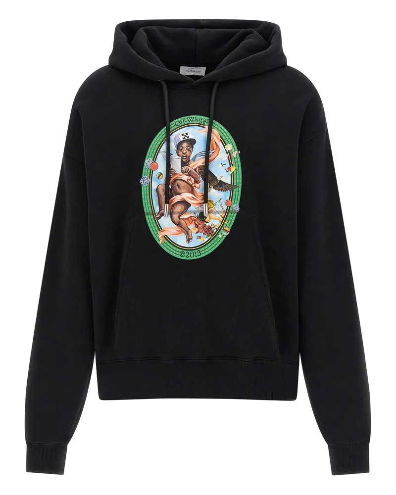 OFF-WHITE Fresco Oval' Hoodie White