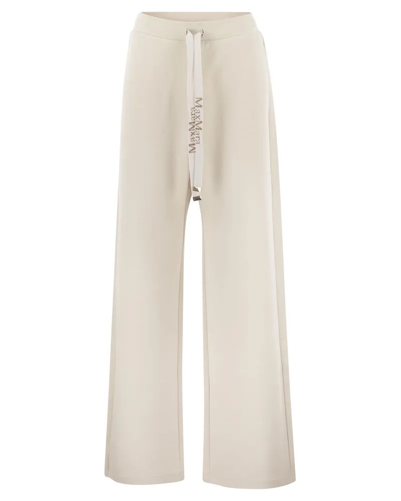 Max Mara Potenza Jersey Jogginghose White