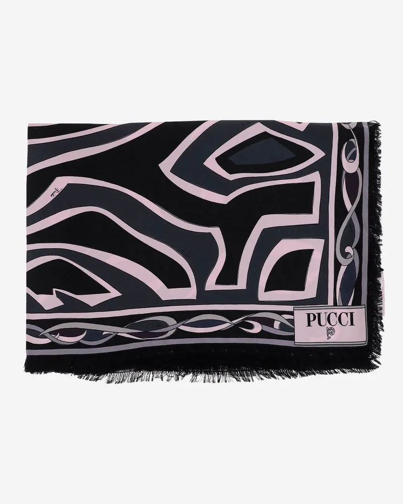 Emilio Pucci Seidenschal mit Labyrinthdruck Red