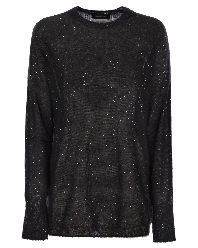 Fabiana Filippi Mohair Cape Black