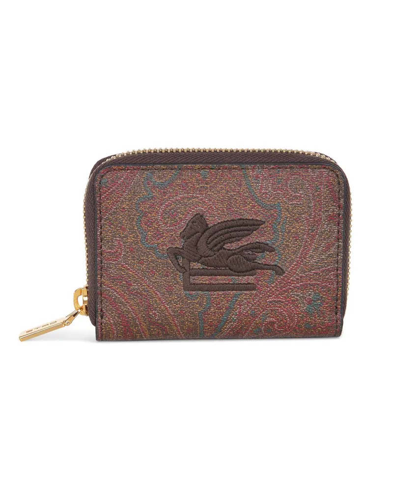 Etro Brieftasche in Paisley Jacquard Leder Paisley