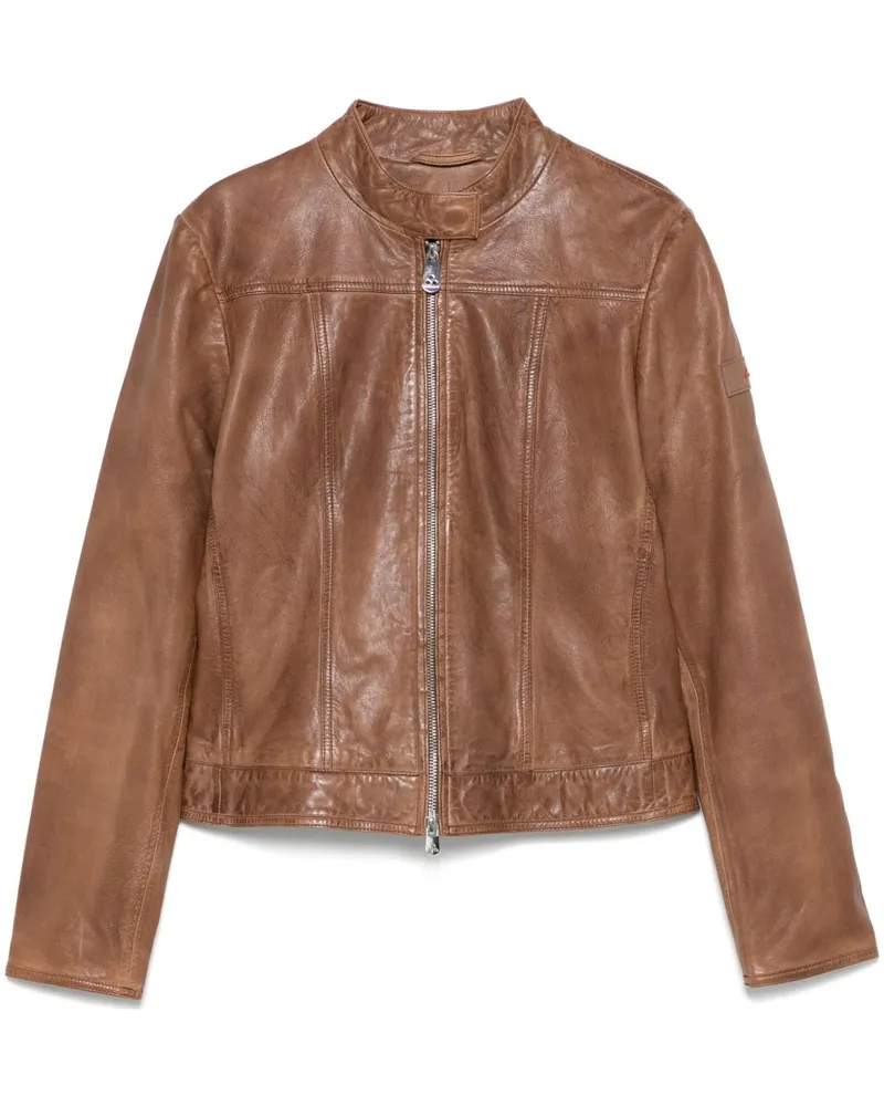 Peuterey Peutery Lederjacke Brown