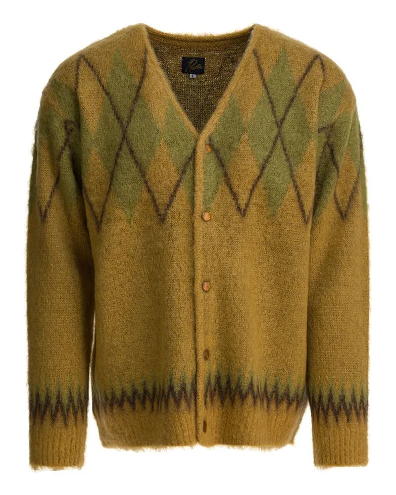 NEEDLES Mohair-Cardigan Yellow