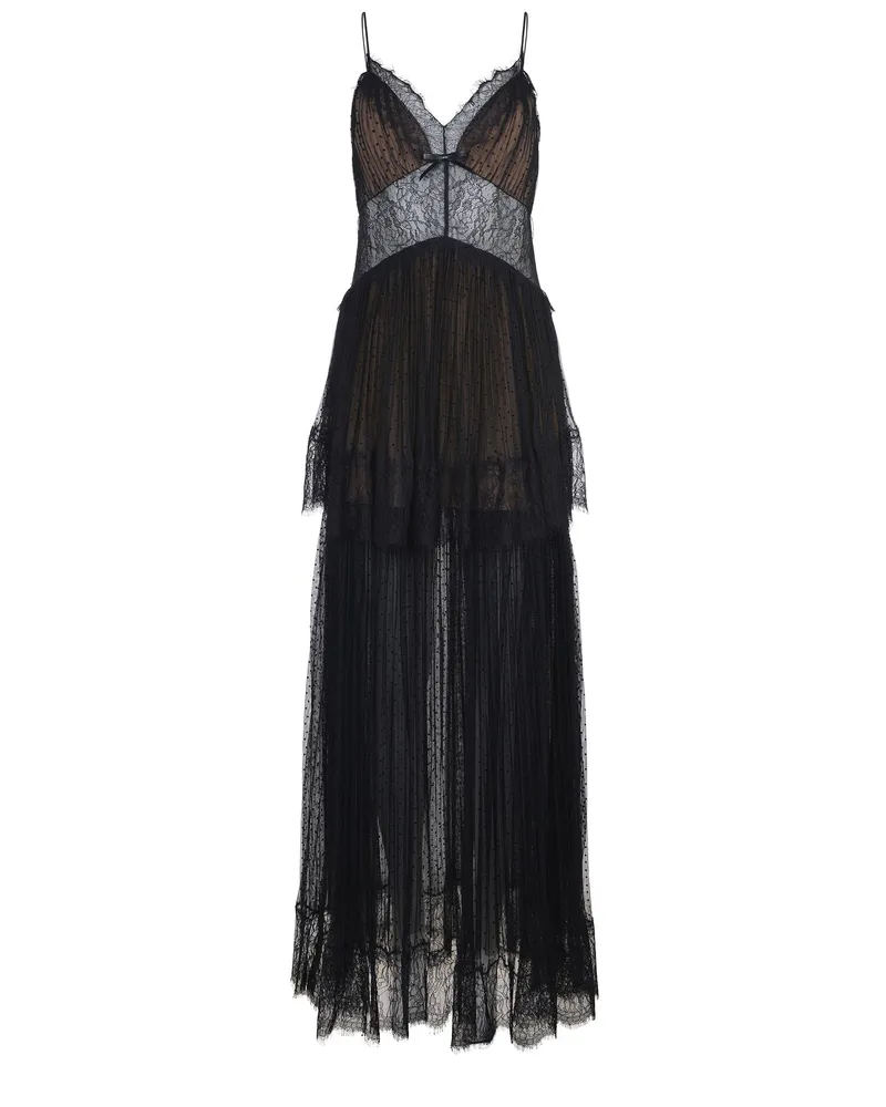Self-Portrait Selbstporträtkleid aus Polyester Black