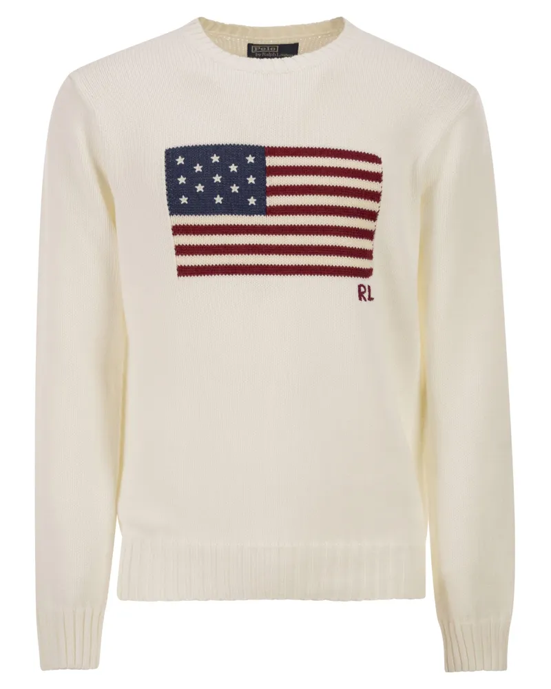 Ralph Lauren Hemd mit ikonischer Flagge White