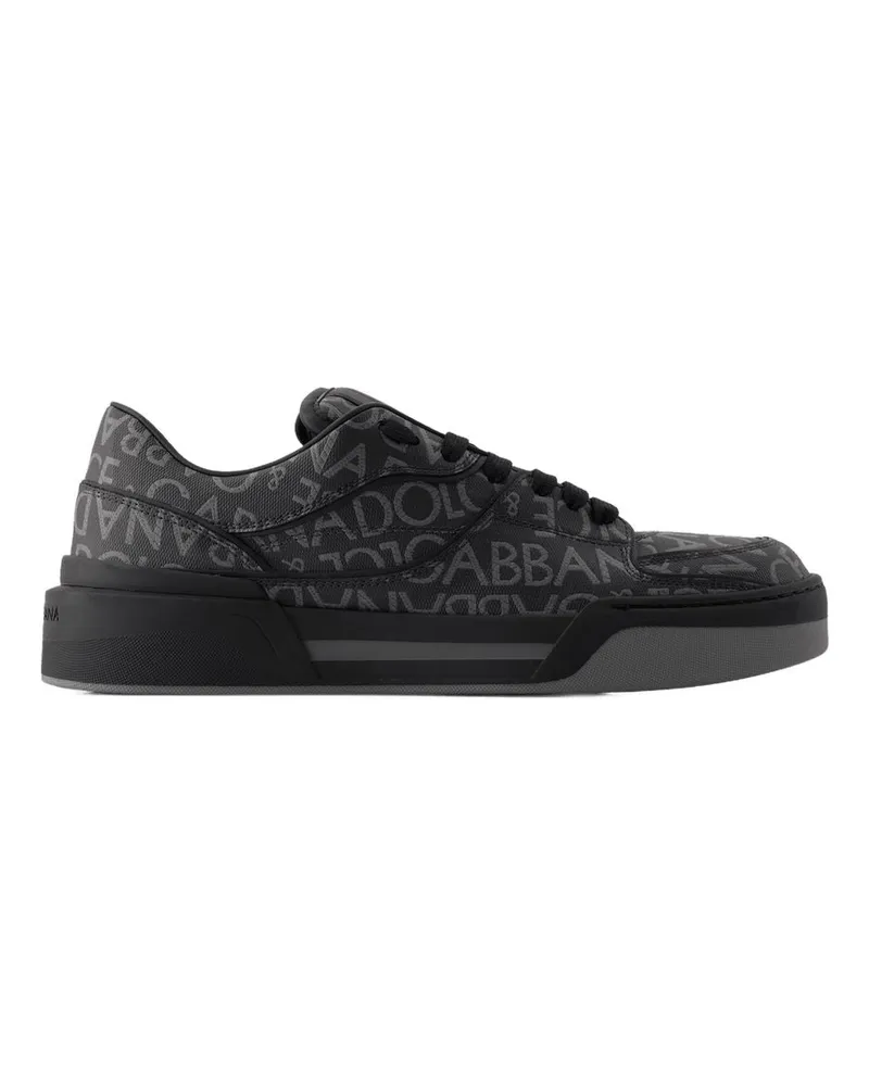 Dolce & Gabbana Neue Roma -Turnschuhe  Leder schwarz Black