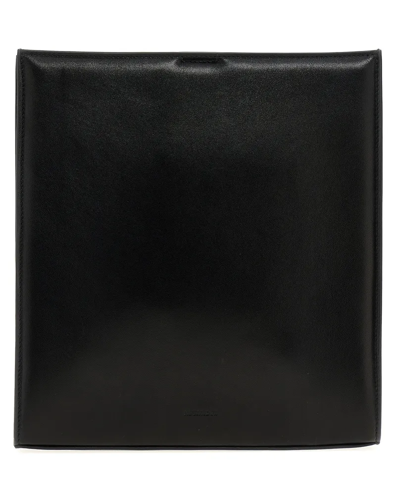 Jil Sander Jil Schleifer Leder -Schultergurt Schwarz