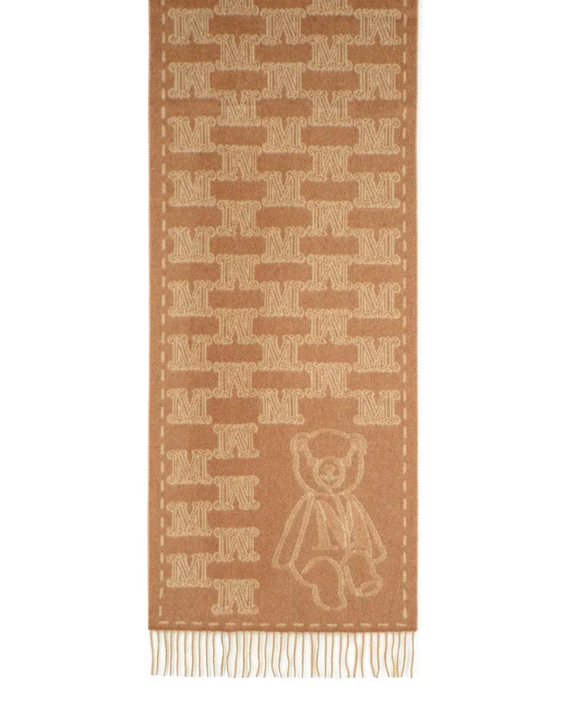 Max Mara Wsteddyc' Beige Jacquard-Cachemire-Stola Beige