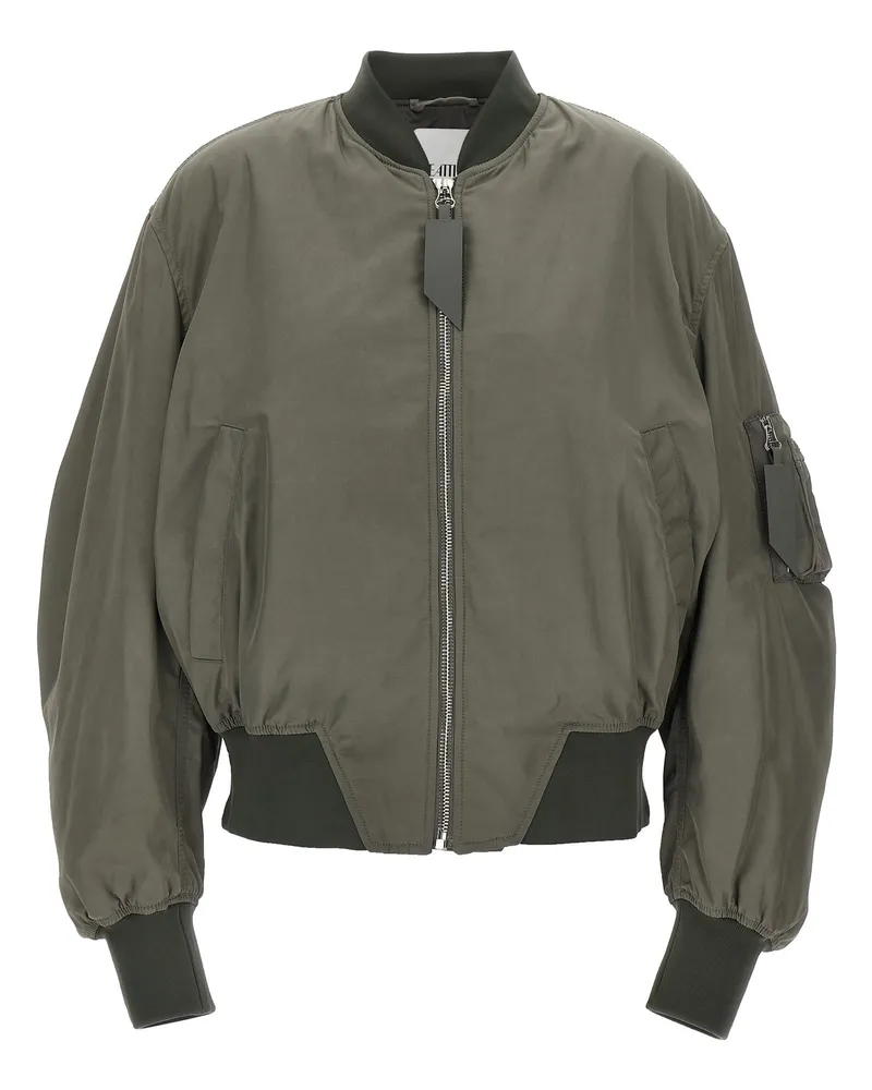 ATTICO Die Attico Nylon Bomberjacke Green