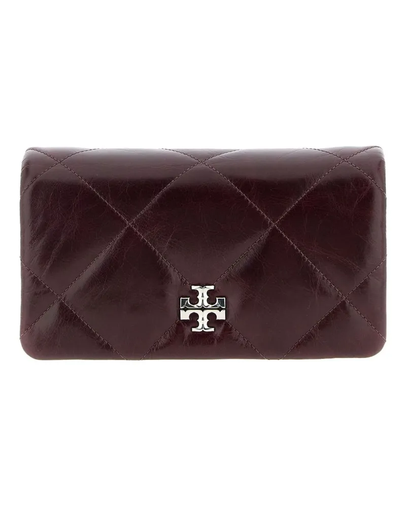 Tory Burch Kira Leder Brieftasche auf der Kette Bordeaux