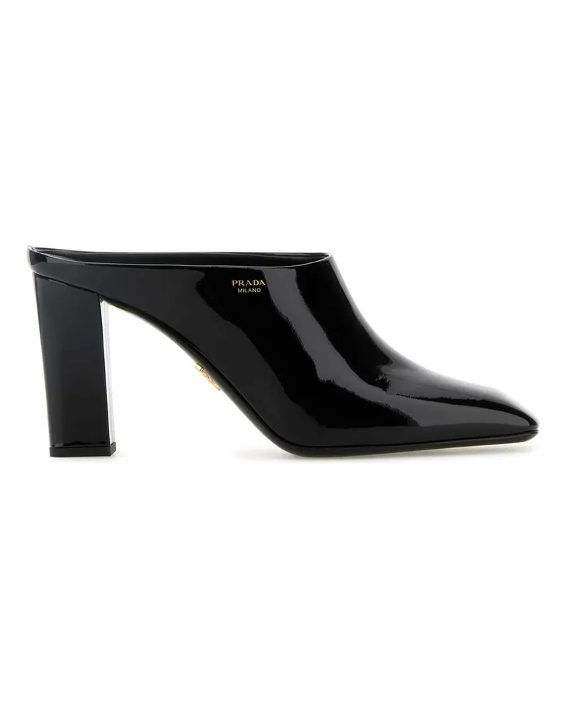 Prada Leder Maultiere 85 mm Black